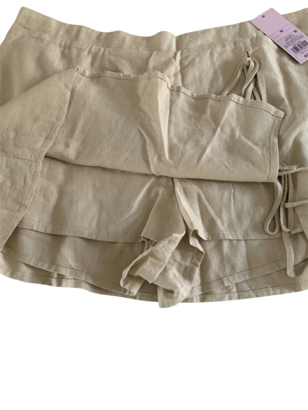 Wild Fable Tie Wrap Mini Skirt Taupe Beige Size M NWT